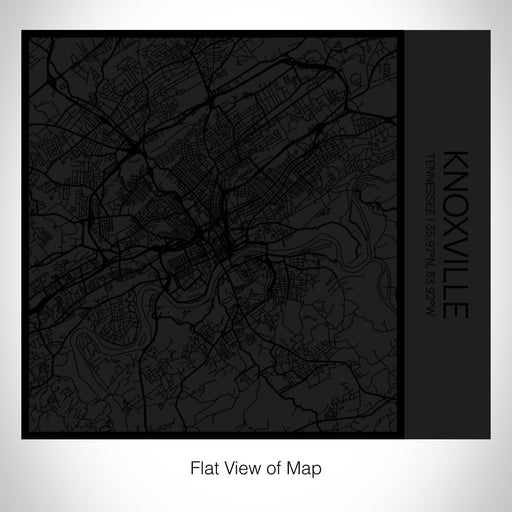 Rendered View of Knoxville Tennessee Map on 17oz Stainless Steel Insulated Tumbler in Matte Black with Tactile Lines