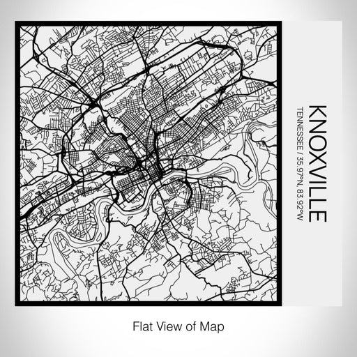 Rendered View of Knoxville Tennessee Map on 17oz Stainless Steel Insulated Tumbler in Matte White with Tactile Lines