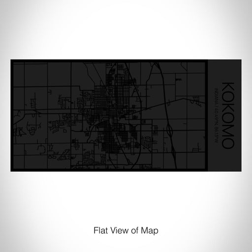 Rendered View of Kokomo Indiana Map on 17oz Stainless Steel Insulated Cola Bottle in Stainless in Matte Black
