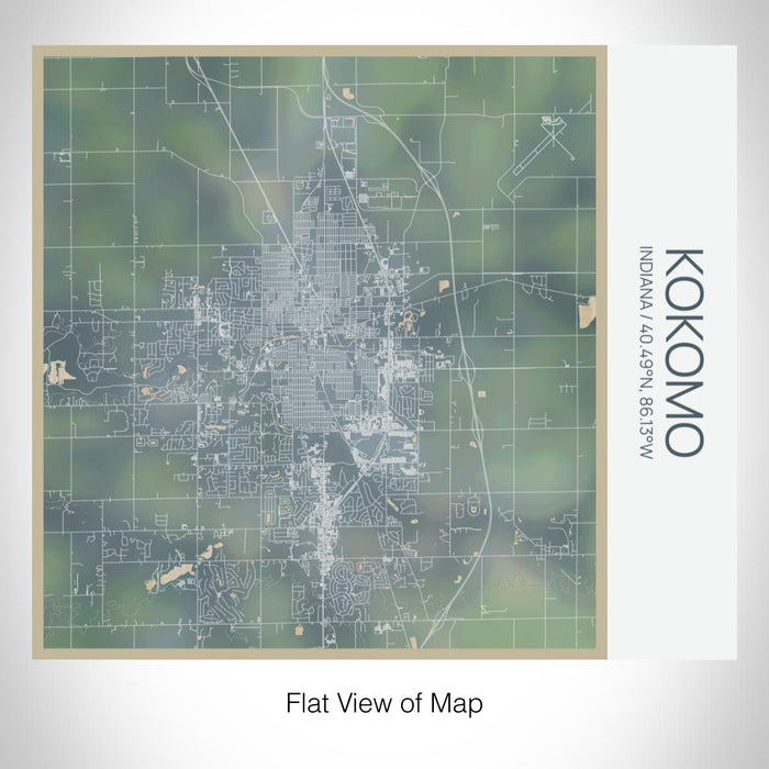 Rendered View of Kokomo Indiana Map on 17oz Stainless Steel Insulated Tumbler in Afternoon Map Style