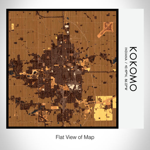 Rendered View of Kokomo Indiana Map on 17oz Stainless Steel Insulated Tumbler in Ember Map Style