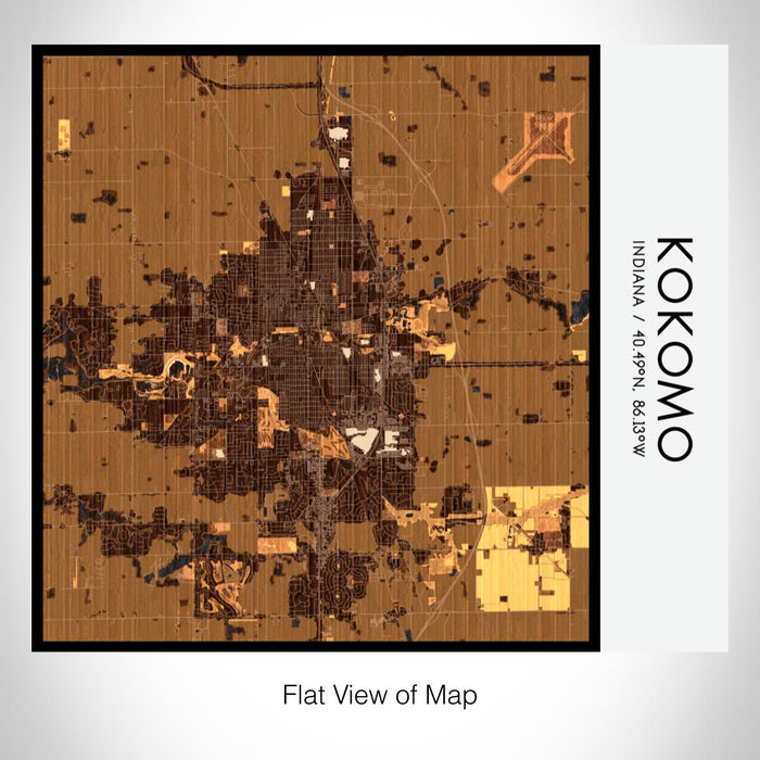 Rendered View of Kokomo Indiana Map on 17oz Stainless Steel Insulated Tumbler in Ember Map Style