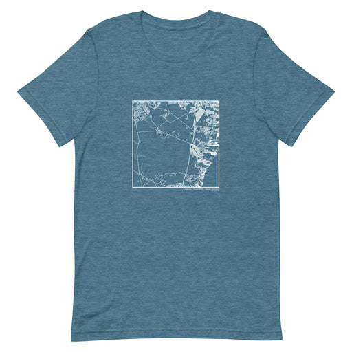 Lacey Township New Jersey  Map Unisex T-Shirt with City inscription in Heather Teal