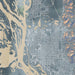 La Crosse Wisconsin Map Print in Afternoon Style Zoomed In Close Up Showing Details