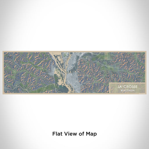 Flat View of Map Custom La Crosse Wisconsin Map Enamel Mug in Afternoon