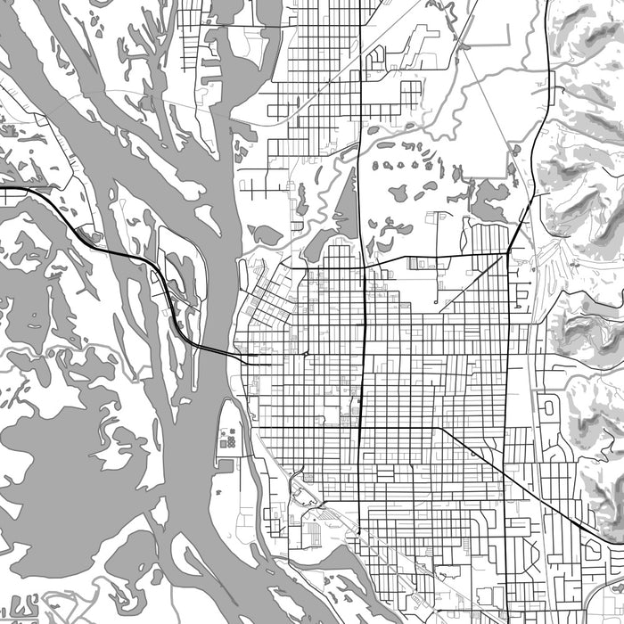 La Crosse Wisconsin Map Print in Classic Style Zoomed In Close Up Showing Details