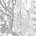 La Crosse Wisconsin Map Print in Classic Style Zoomed In Close Up Showing Details