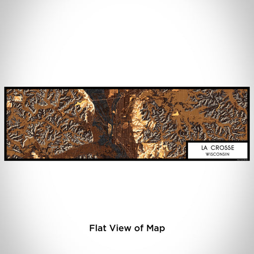 Flat View of Map Custom La Crosse Wisconsin Map Enamel Mug in Ember