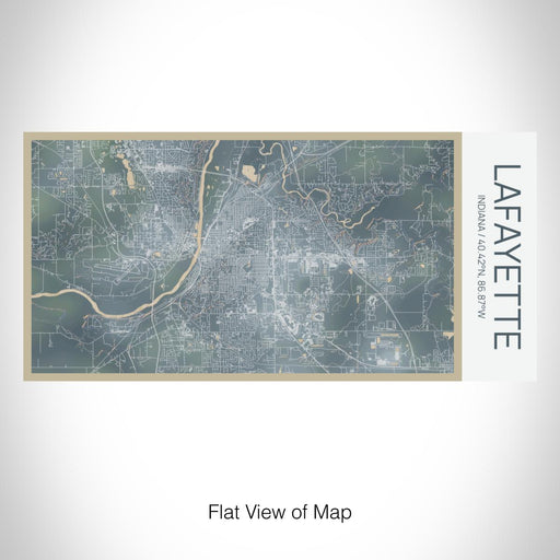 Rendered View of Lafayette Indiana Map on 17oz Stainless Steel Insulated Bottle with printed afternoon style map