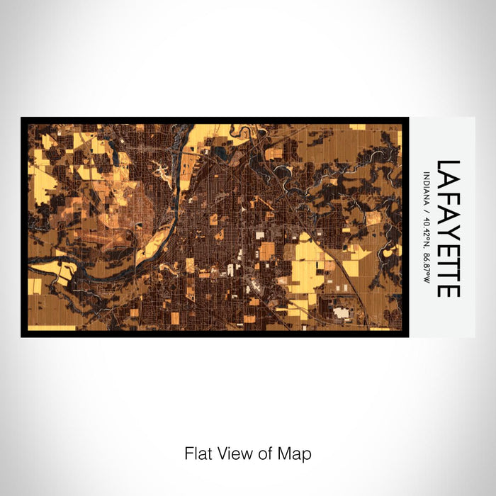 Rendered View of Lafayette Indiana Map on 17oz Stainless Steel Insulated Bottle with printed ember style map