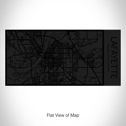 Rendered View of Lafayette Indiana Map on 17oz Stainless Steel Insulated Cola Bottle in Stainless in Matte Black