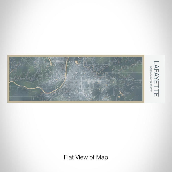 Rendered View of Lafayette Indiana Map on 10oz Stainless Steel Insulated Cup in Afternoon with Sliding Lid