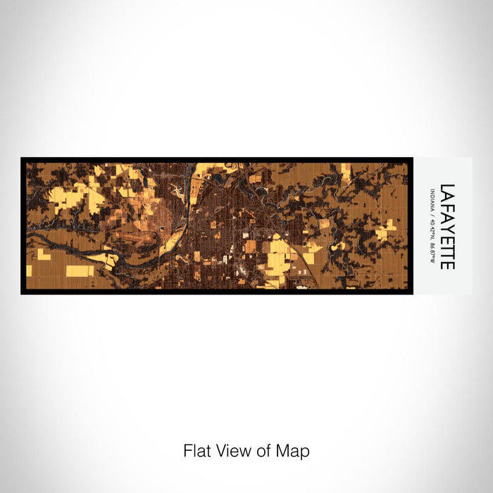 Rendered View of Lafayette Indiana Map on 10oz Stainless Steel Insulated Cup in Ember with Sliding Lid