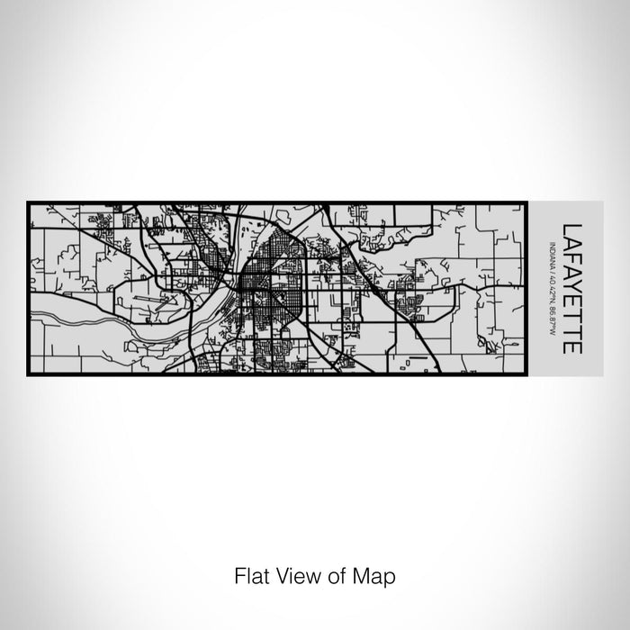 Rendered View of Lafayette Indiana Map on 10oz Stainless Steel Insulated Cup with Sipping Lid