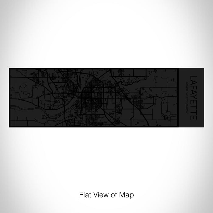 Rendered View of Lafayette Indiana Map on 10oz Stainless Steel Insulated Cup in Matte Black with Sliding Lid