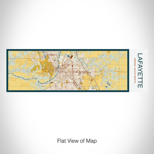 Rendered View of Lafayette Indiana Map on 10oz Stainless Steel Insulated Cup in Woodblock with Sliding Lid
