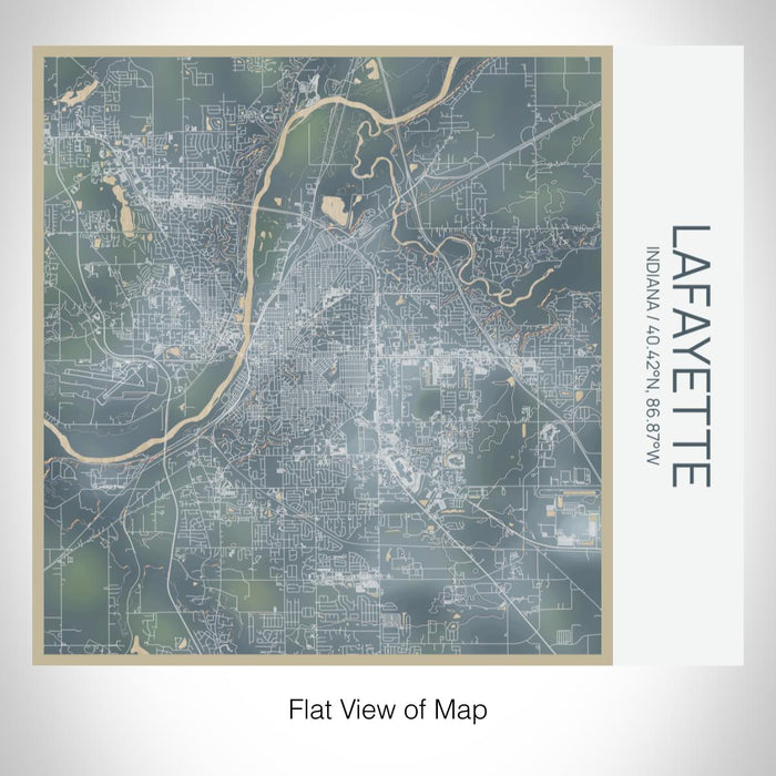 Rendered View of Lafayette Indiana Map on 17oz Stainless Steel Insulated Tumbler in Afternoon Map Style