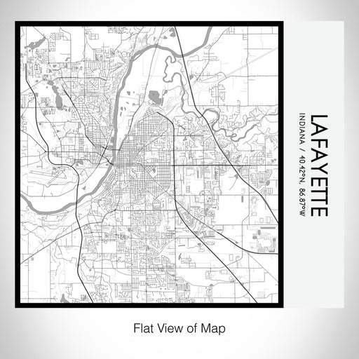Rendered View of Lafayette Indiana Map on 17oz Stainless Steel Insulated Tumbler in Classic Map Style