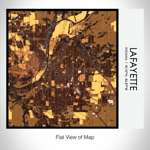 Rendered View of Lafayette Indiana Map on 17oz Stainless Steel Insulated Tumbler in Ember Map Style