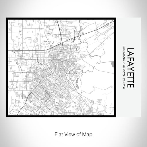 Rendered View of Lafayette Louisiana Map on 20oz Stainless Steel Insulated Bottle with Bamboo Top with printed classic style map