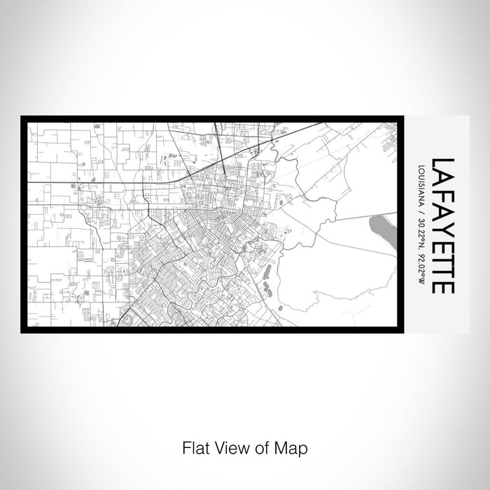 Rendered View of Lafayette Louisiana Map on 17oz Stainless Steel Insulated Bottle with printed classic style map