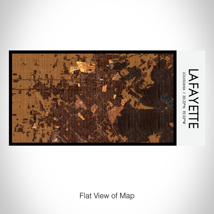 Rendered View of Lafayette Louisiana Map on 17oz Stainless Steel Insulated Bottle with printed ember style map