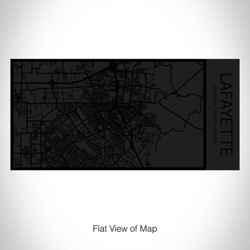 Rendered View of Lafayette Louisiana Map on 17oz Stainless Steel Insulated Cola Bottle in Stainless in Matte Black