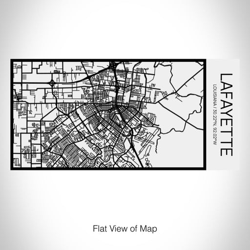 Rendered View of Lafayette Louisiana Map on 17oz Stainless Steel Insulated Cola Bottle in Stainless in Matte White