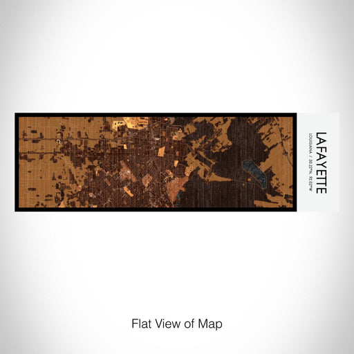 Rendered View of Lafayette Louisiana Map on 10oz Stainless Steel Insulated Cup in Ember with Sliding Lid