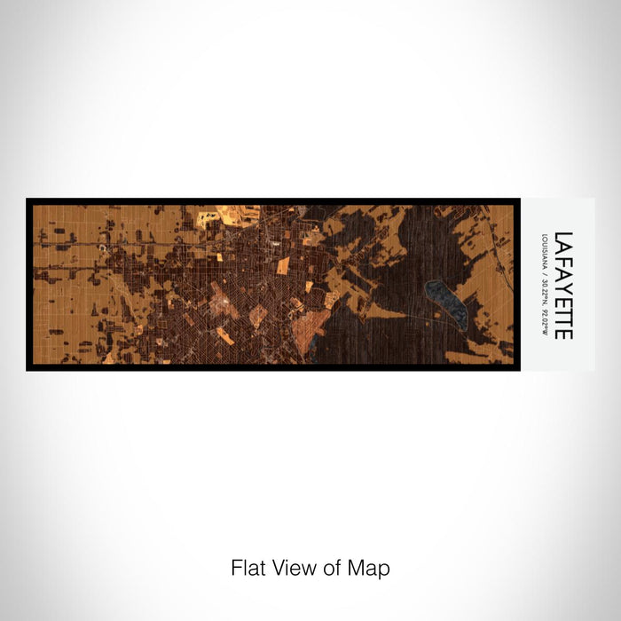 Rendered View of Lafayette Louisiana Map on 10oz Stainless Steel Insulated Cup in Ember with Sliding Lid