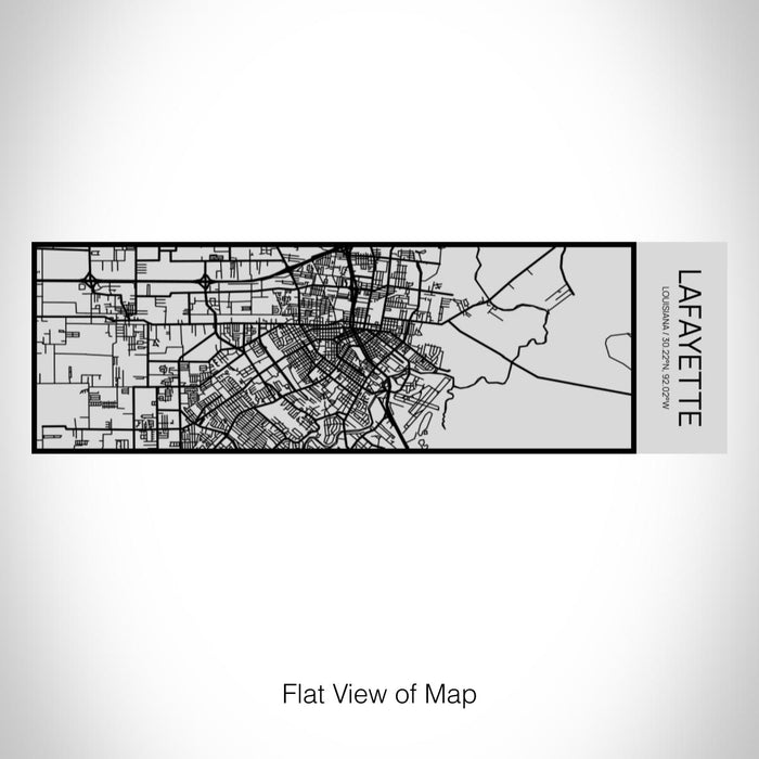 Rendered View of Lafayette Louisiana Map on 10oz Stainless Steel Insulated Cup with Sipping Lid