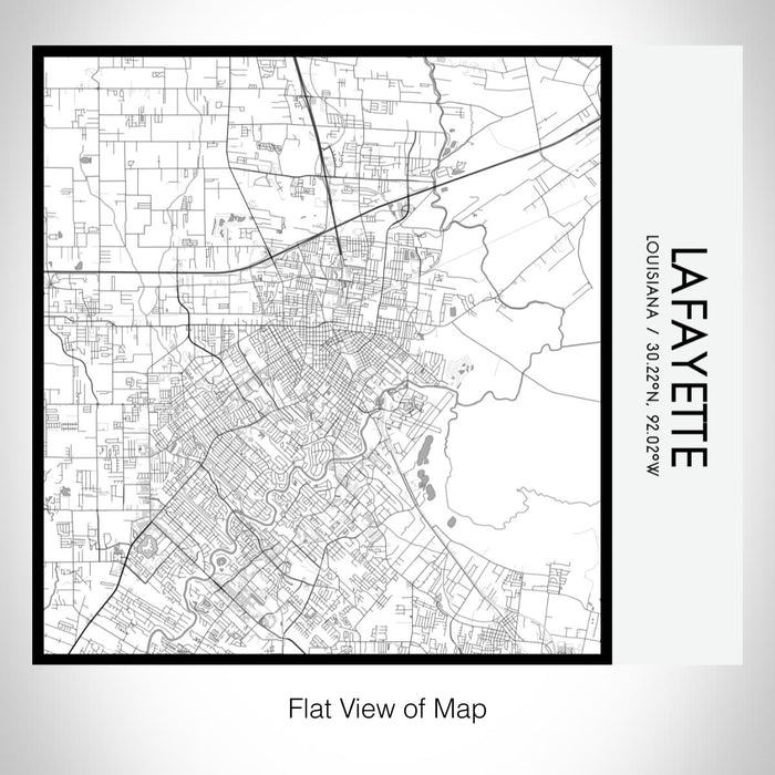 Rendered View of Lafayette Louisiana Map on 17oz Stainless Steel Insulated Tumbler in Classic Map Style