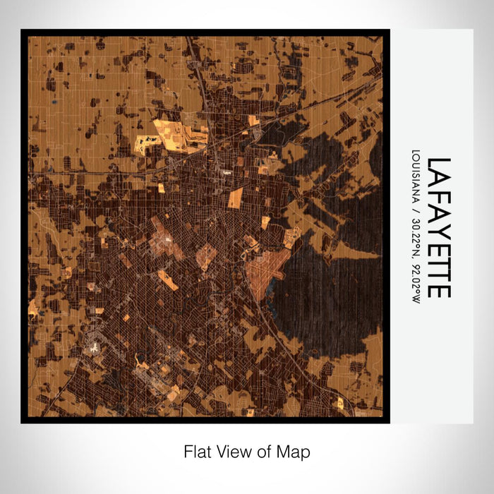 Rendered View of Lafayette Louisiana Map on 17oz Stainless Steel Insulated Tumbler in Ember Map Style