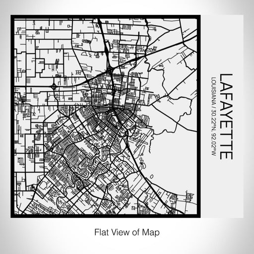 Rendered View of Lafayette Louisiana Map on 17oz Stainless Steel Insulated Tumbler in Matte White with Tactile Lines