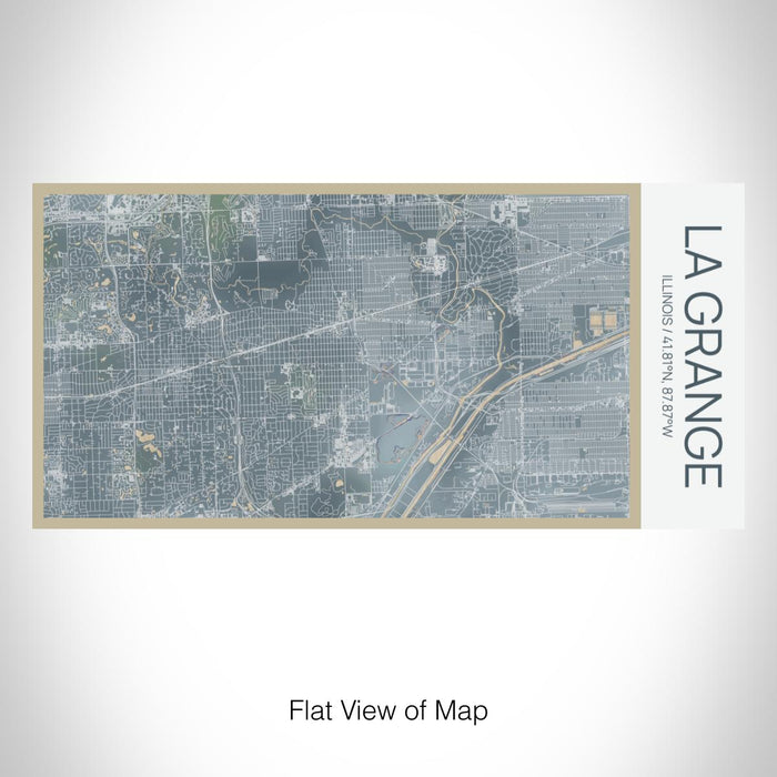 Rendered View of La Grange Illinois Map on 17oz Stainless Steel Insulated Bottle with printed afternoon style map