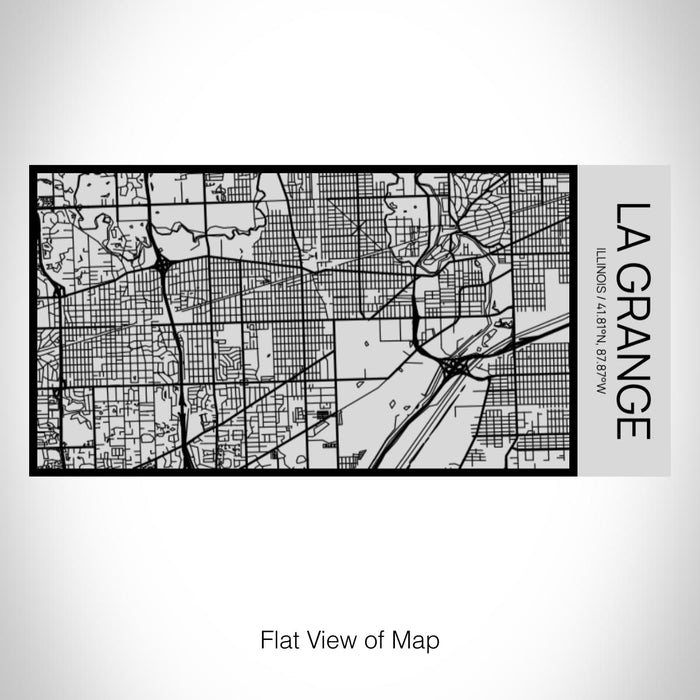 Rendered View of La Grange Illinois Map on 17oz Stainless Steel Insulated Cola Bottle in Stainless
