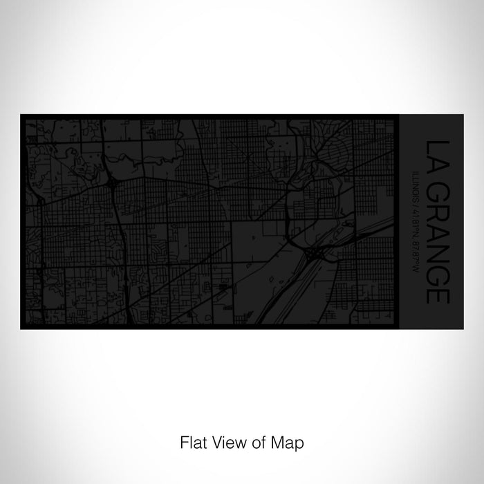 Rendered View of La Grange Illinois Map on 17oz Stainless Steel Insulated Cola Bottle in Stainless in Matte Black