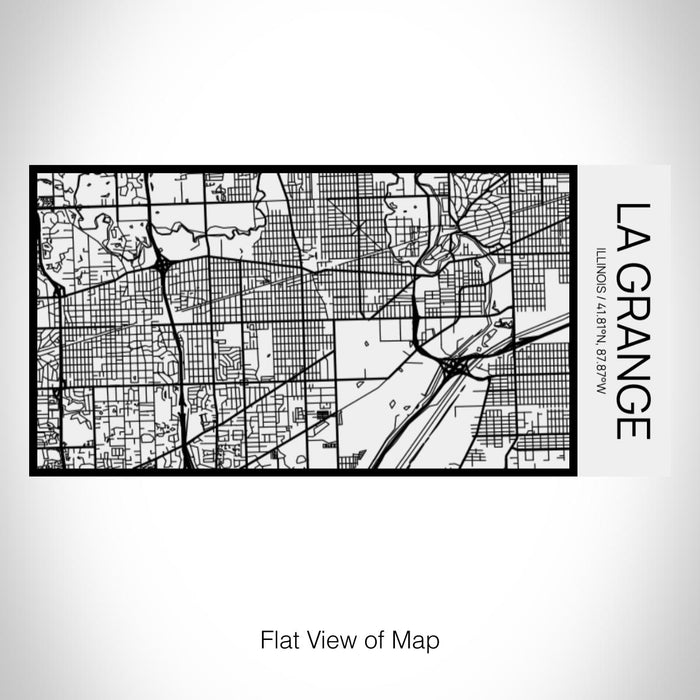 Rendered View of La Grange Illinois Map on 17oz Stainless Steel Insulated Cola Bottle in Stainless in Matte White