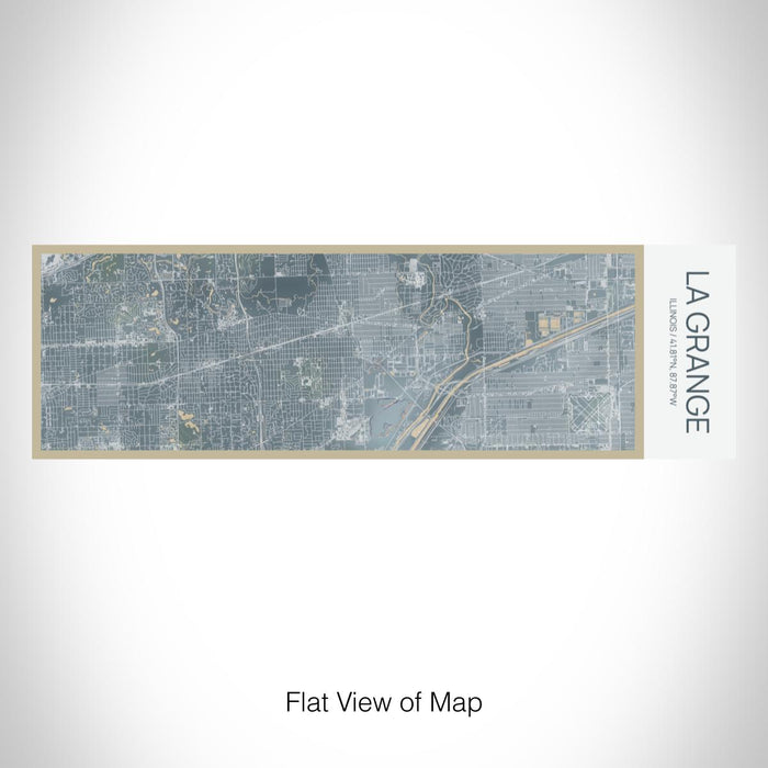Rendered View of La Grange Illinois Map on 10oz Stainless Steel Insulated Cup in Afternoon with Sliding Lid
