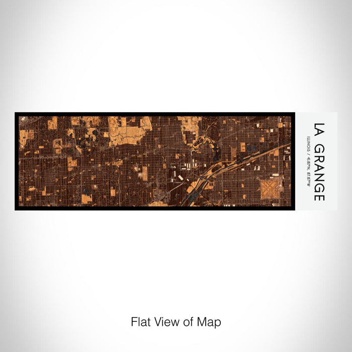 Rendered View of La Grange Illinois Map on 10oz Stainless Steel Insulated Cup in Ember with Sliding Lid