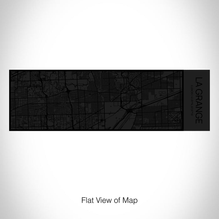 Rendered View of La Grange Illinois Map on 10oz Stainless Steel Insulated Cup in Matte Black with Sliding Lid
