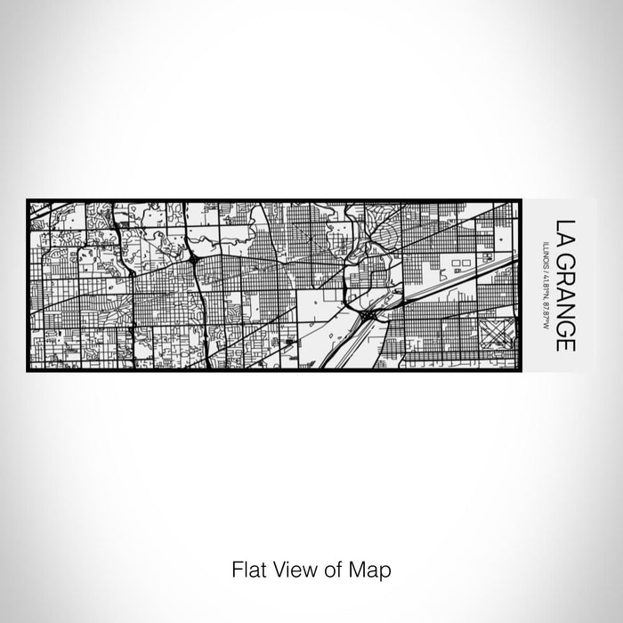 Rendered View of La Grange Illinois Map on 10oz Stainless Steel Insulated Cup in Matte White with Sliding Lid