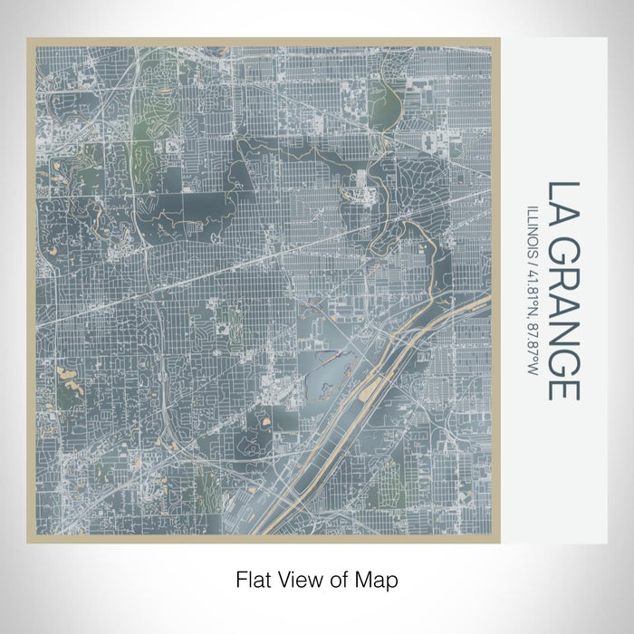 Rendered View of La Grange Illinois Map on 17oz Stainless Steel Insulated Tumbler in Afternoon Map Style