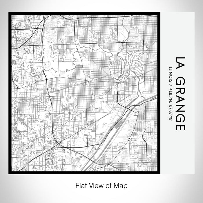 Rendered View of La Grange Illinois Map on 17oz Stainless Steel Insulated Tumbler in Classic Map Style
