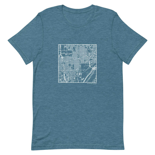 La Grange Illinois  Map Unisex T-Shirt with City inscription in Heather Teal