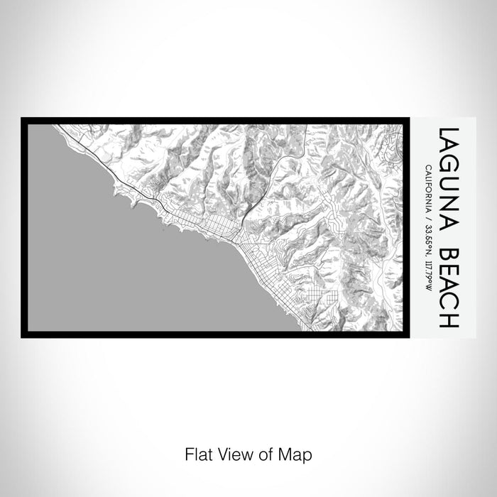 Rendered View of Laguna Beach California Map on 17oz Stainless Steel Insulated Bottle with printed classic style map