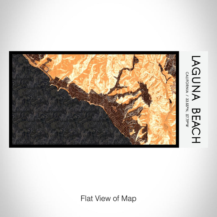Rendered View of Laguna Beach California Map on 17oz Stainless Steel Insulated Bottle with printed ember style map