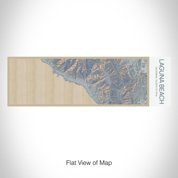 Rendered View of Laguna Beach California Map on 10oz Stainless Steel Insulated Cup in Afternoon with Sliding Lid