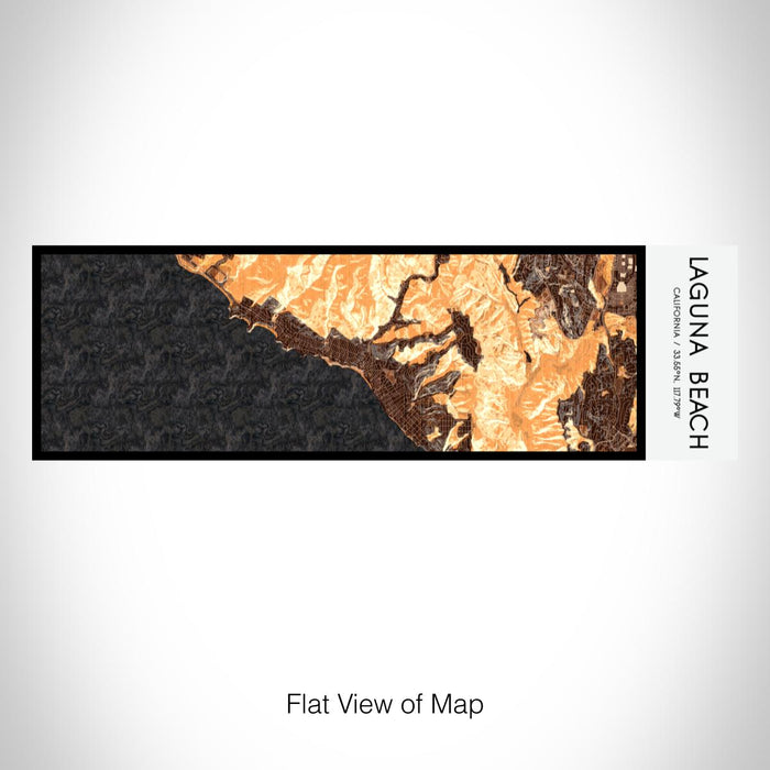 Rendered View of Laguna Beach California Map on 10oz Stainless Steel Insulated Cup in Ember with Sliding Lid