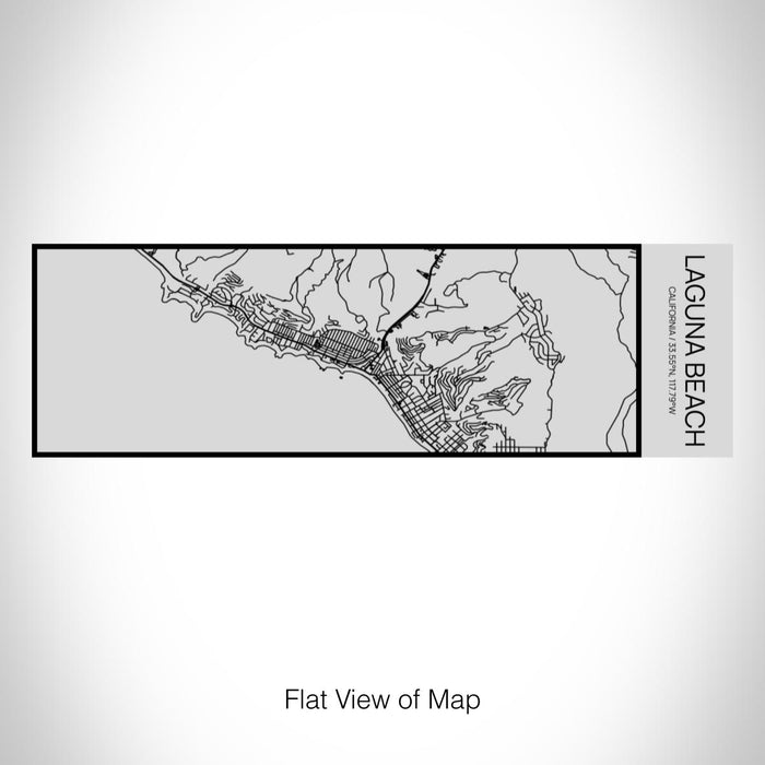 Rendered View of Laguna Beach California Map on 10oz Stainless Steel Insulated Cup with Sipping Lid